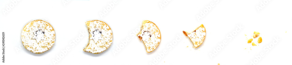 süßes plätzchen beim aufessen und krümel süßes plätzchen beim aufessen und krümel