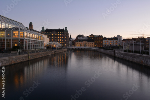 Malmo, Sweden. Reflexion Central Station and city centre