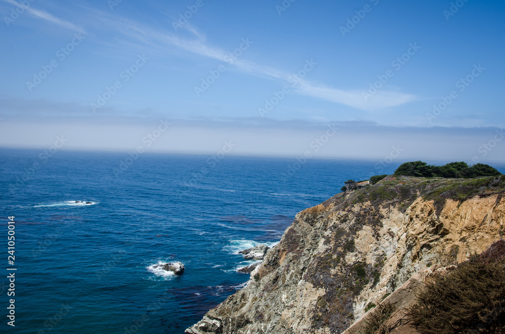 Rugged scenery along the Pacific Coast Highway near big sur