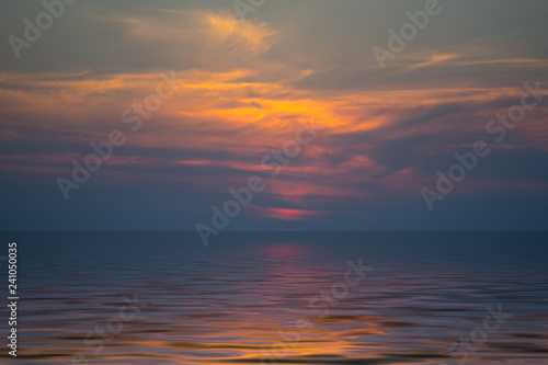 seascape with dramatic sunset over the sea © vvicca