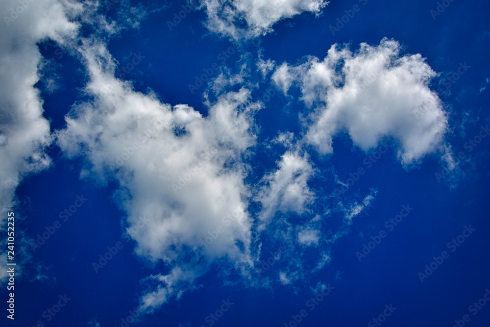 Obraz premium blue sky with cloud closeup