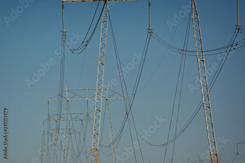 Eectricity transmission pylon photo