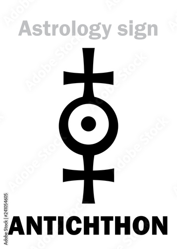 Astrology Alphabet: ANTICHTHON / Counter-Earth (also: Gloria, Horus, Vulcan), Earth analog, hypothetical planet of Pythagoreans always on the other side of Sun from Earth and not visible from Earth.