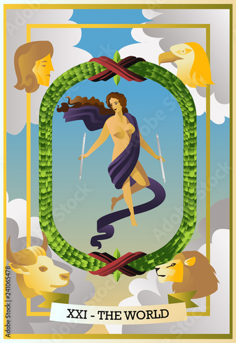 thw world 21 tarot card