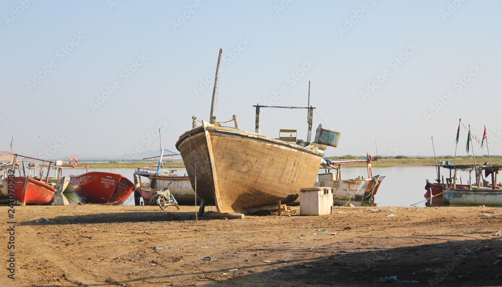 Charna Fishing Village Karachi Pakistan