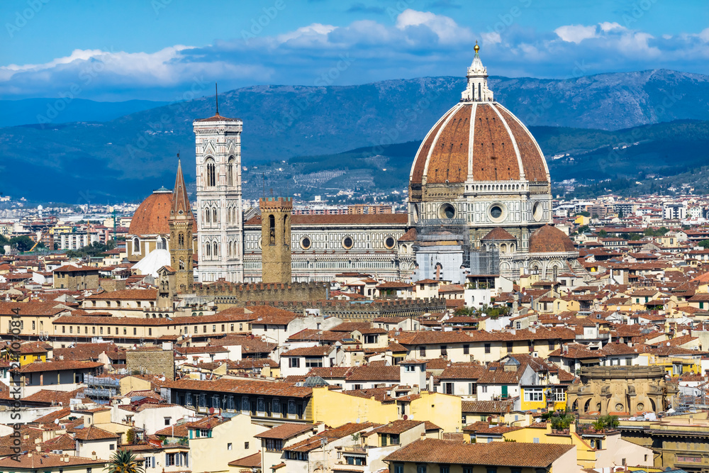 Campanile Dome Duomo Cathedral Florence Tuscany Italy