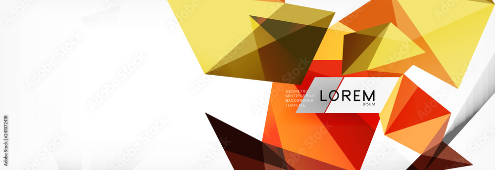 Mosaic triangular low poly style abstract geometric background. Polygonal vector. Abstract white bright technology design. Mosaic triangular low poly style abstract geometric background. Polygonal vector. Abstract white bright technology design.