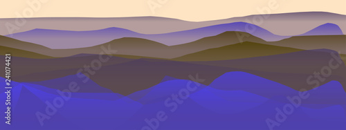 Farbige Berge, Wellen, abstrakte Oberfläche, moderner Hintergrund, Vektorgrafik Illustration für dein Projekt