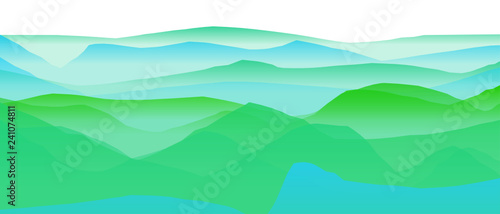Farbige Berge, Wellen, abstrakte Oberfläche, moderner Hintergrund, Vektorgrafik Illustration für dein Projekt