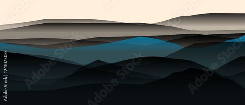 Farbige Berge, Wellen, abstrakte Oberfläche, moderner Hintergrund, Vektorgrafik Illustration für dein Projekt