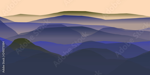 Farbige Berge, Wellen, abstrakte Oberfläche, moderner Hintergrund, Vektorgrafik Illustration für dein Projekt