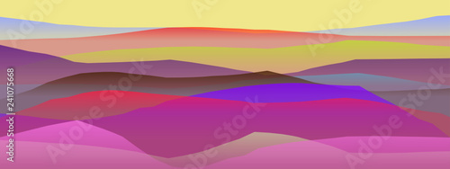 Farbige Berge, Wellen, abstrakte Oberfläche, moderner Hintergrund, Vektorgrafik Illustration für dein Projekt