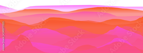 Farbige Berge, Wellen, abstrakte Oberfläche, moderner Hintergrund, Vektorgrafik Illustration für dein Projekt