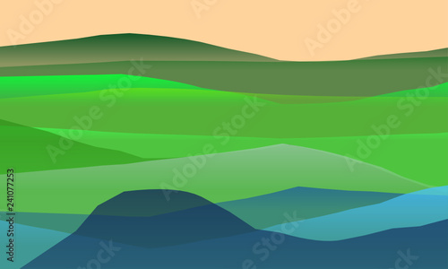 Farbige Berge, Wellen, abstrakte Oberfläche, moderner Hintergrund, Vektorgrafik Illustration für dein Projekt