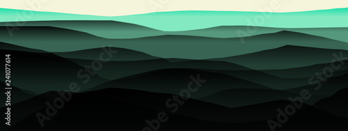Farbige Berge, Wellen, abstrakte Oberfläche, moderner Hintergrund, Vektorgrafik Illustration für dein Projekt