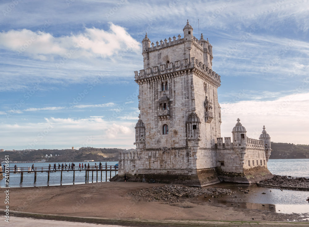 Lisbon - Portugal, Belem Tower on the Tagus River,a Unesco World Heritage Site
