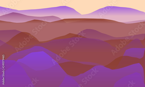 Farbige Berge, Wellen, abstrakte Oberfläche, moderner Hintergrund, Vektorgrafik Illustration für dein Projekt