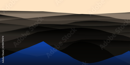 Farbige Berge, Wellen, abstrakte Oberfläche, moderner Hintergrund, Vektorgrafik Illustration für dein Projekt