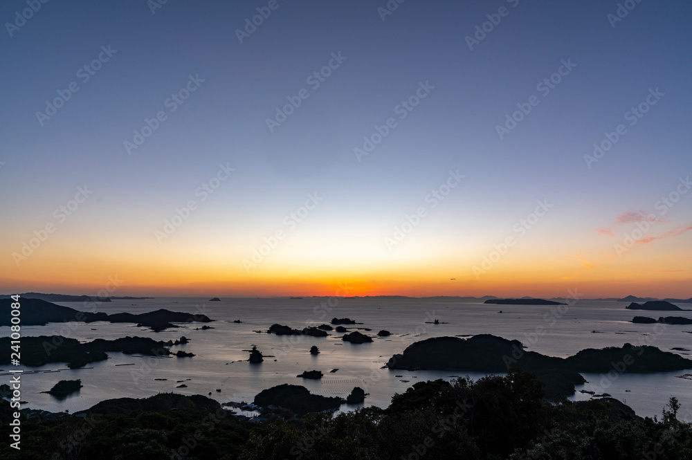 [長崎県佐世保市]九十九島の夕暮れ