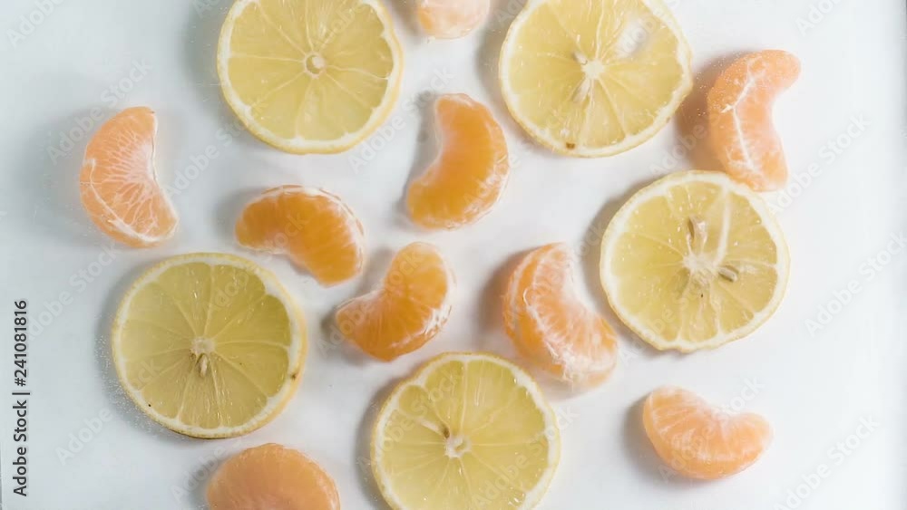 fresh citruses in water with drops fresh citruses in water with drops