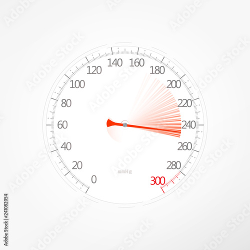 Sphygmomanometer with rising of blood pressure