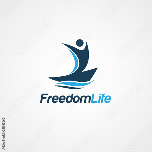 Freedom Life People Logo Symbol