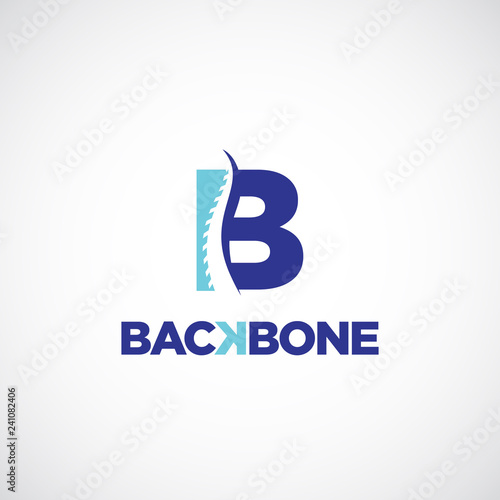 initial Letter B Chiropractic Logo
