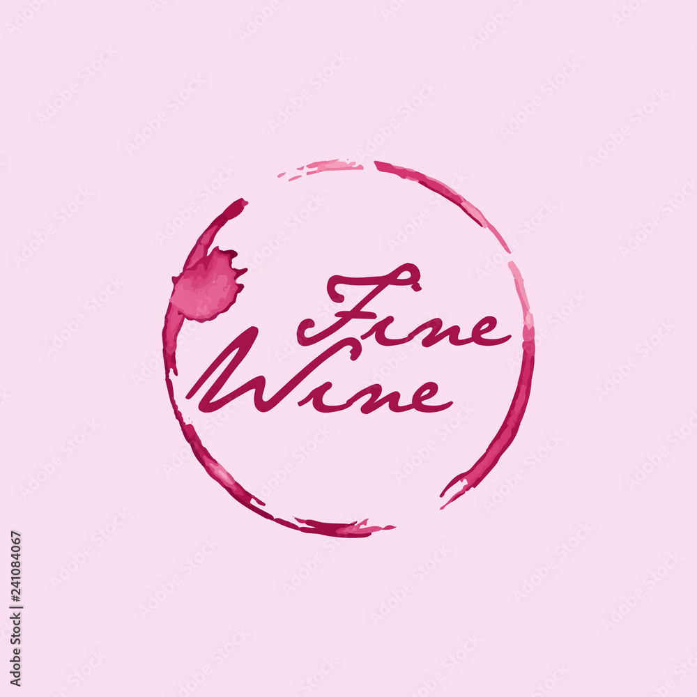 Fine Wine Stain Logo Symbol