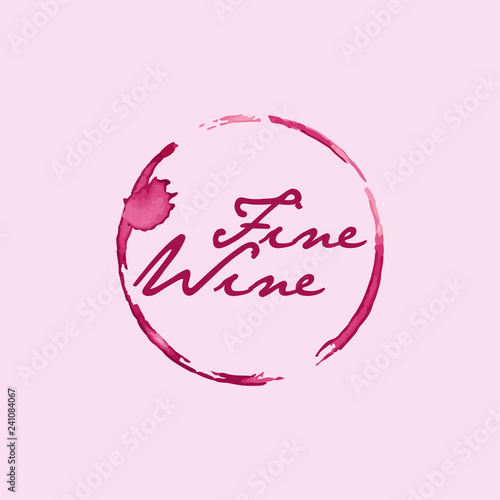 Fine Wine Stain Logo Symbol