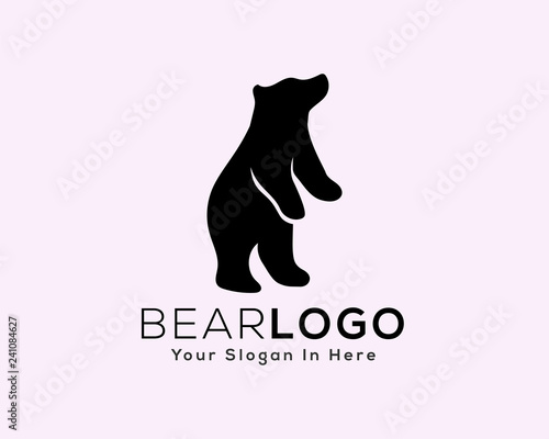 Standing bear performance logo design inspiration
