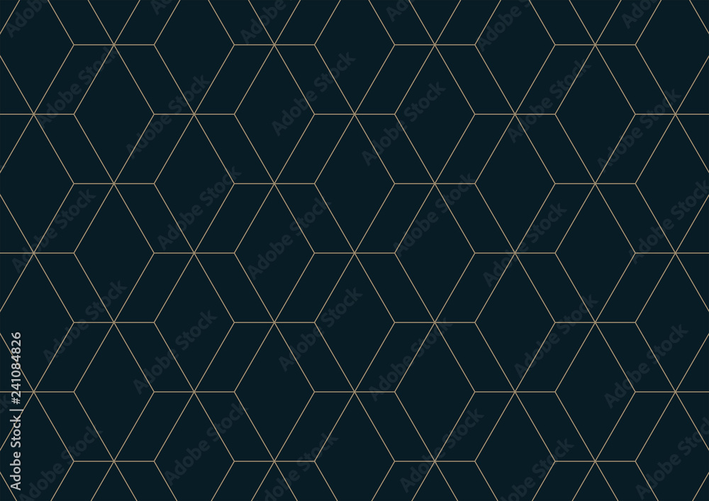 Fototapeta premium Abstract geometric pattern with lines on dark blue background