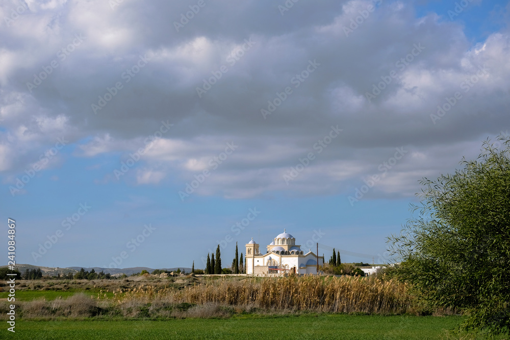 Xrisosotiros Akanthous church seen from a distance Xrisosotiros Akanthous church seen from a distance