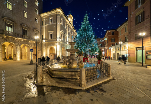Tableau sur toile Rieti (Italy) - The historic center of the Sabina's provincial capital, under Mo
