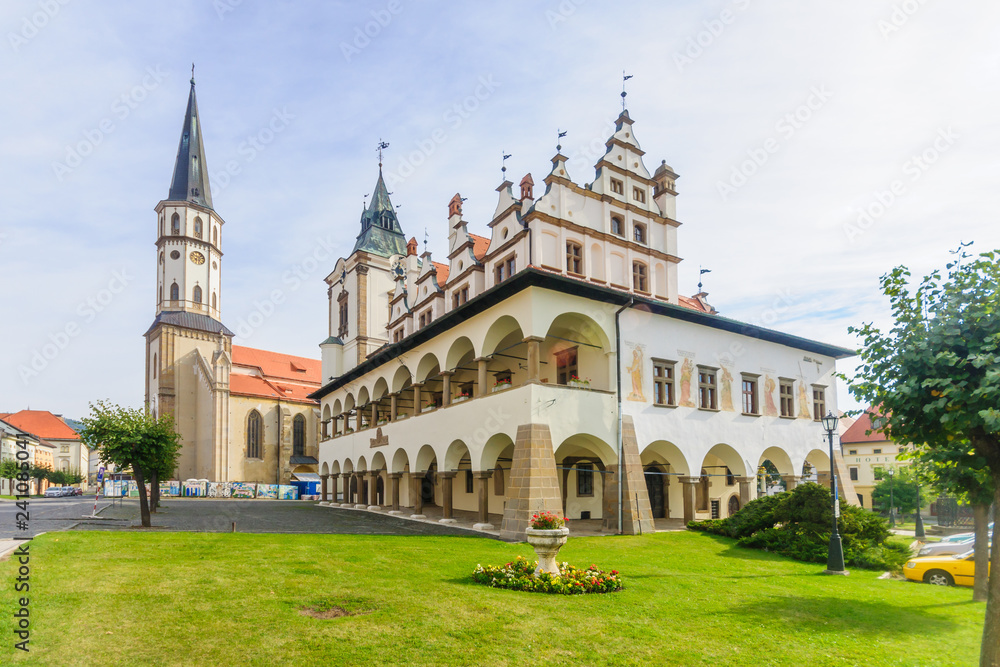Town hall and St. James church in Levoca