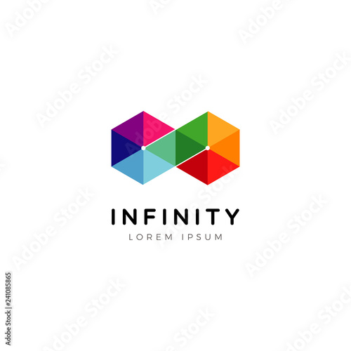 Abstract Geometric Infinite Logo Symbol Icon