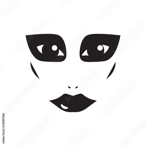 isolated female face