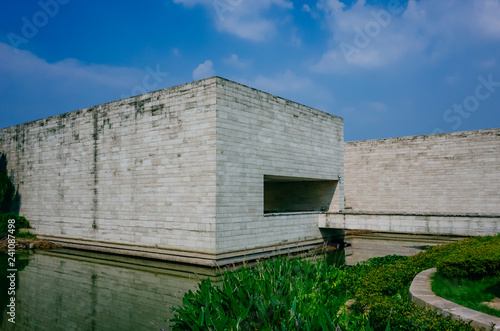 Exterior of the Liangzhu Museum, an archaeological museum dedicated to the Neolithic Liangzhu culture, in Liangzhu, Hangzhou, China photo