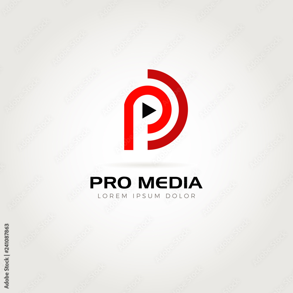 Modern Letter P Logo Symbol Icon