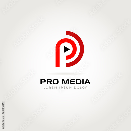 Modern Letter P Logo Symbol Icon