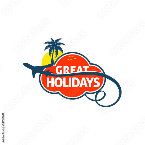 Great Holidays Travel Trips Logo Symbol