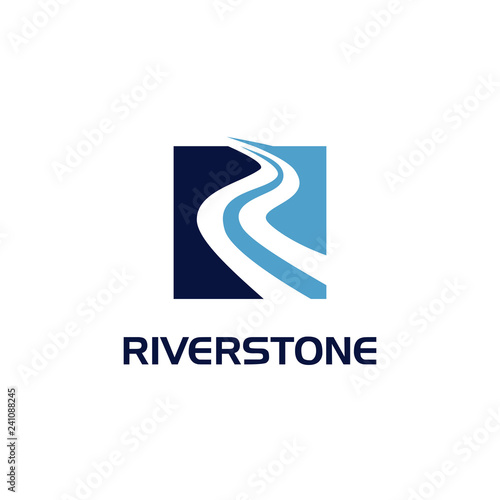 Letter R River Logo