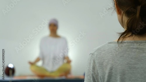 A group of women doing kundalini yoga