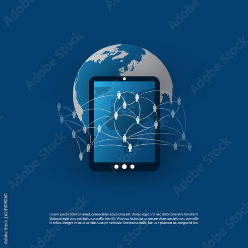 Networks - Business Connections - Social Media Concept Design