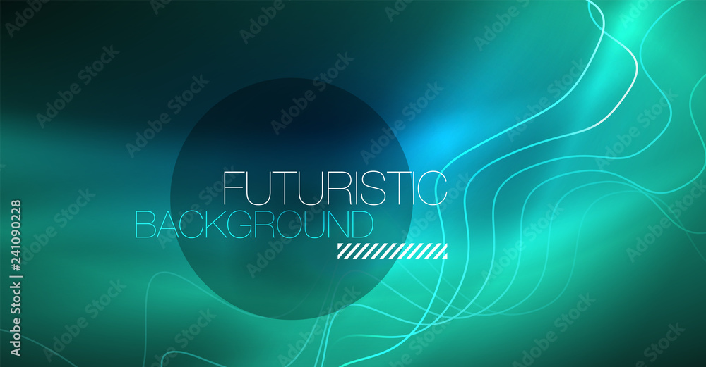 Glowing abstract wave on dark, shiny motion, Christmas and New Year magic space light. Techno abstract background Glowing abstract wave on dark, shiny motion, Christmas and New Year magic space light. Techno abstract background