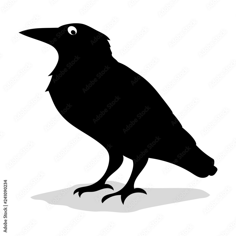 Fototapeta premium Raven Silhouette. Vector Illustration.