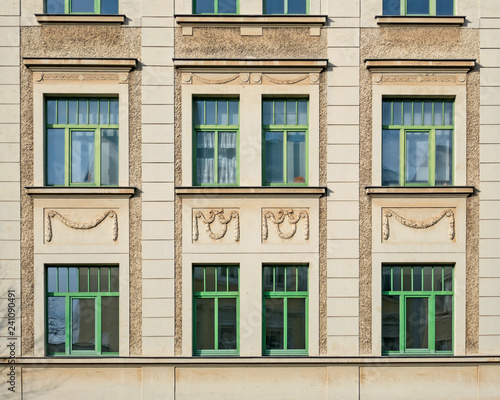 classical house facade windows pattern, Germany
