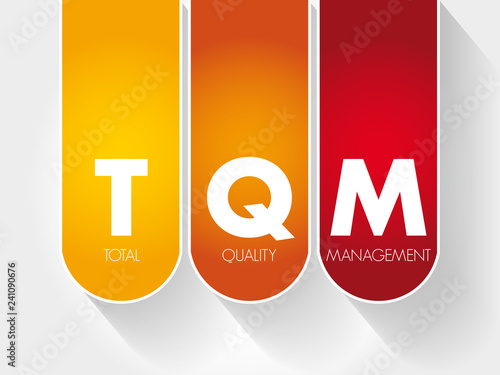 TQM - Total Quality Management acronym, business concept background