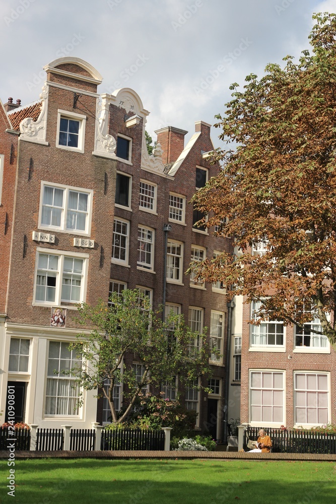 Fototapeta premium Häuserfronten Amsterdam - Fachwerk Fassaden in Holland