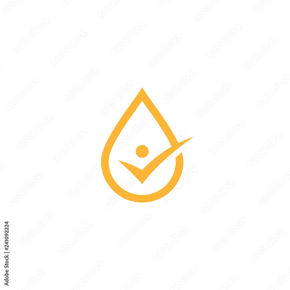 oil tea honey drop human check logo vector icon illustration oil tea honey drop human check logo vector icon illustration