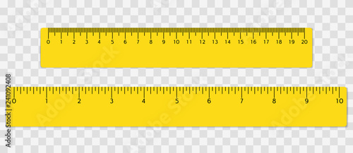 Yellow school ruler
